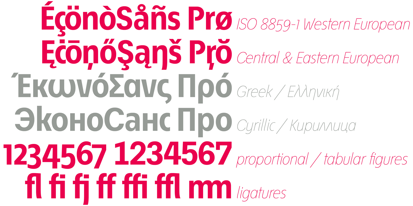 Example font EconoSans Pro #4